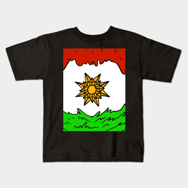 kurdish flag. flag of kurdistan. Kids T-Shirt by JJadx